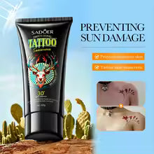 SADOER Protect Fading Color Tattoo Sunscreen Tattoo Aftercare Cream Prevent Sun Damage UV Protection Sun Cream for Men and Women