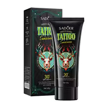 SADOER Protect Fading Color Tattoo Sunscreen Tattoo Aftercare Cream Prevent Sun Damage UV Protection Sun Cream for Men and Women