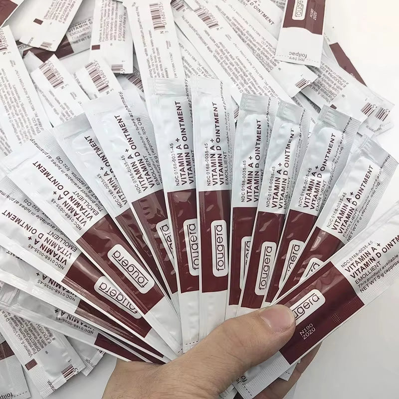 100Pcs Tattoo Aftercare Cream Fougera Vitamin Ointment Tattoo Care Supplies Recovery Cream Vitamin A&D Tattoo Repairing